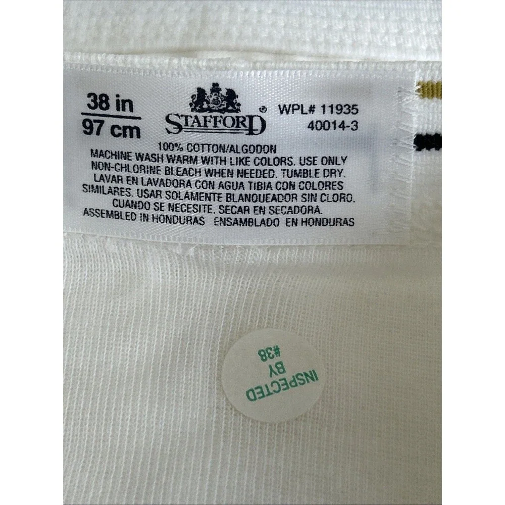 Men’s Stafford Briefs Size 38 White Lot Of 3 New Old Stock ￼